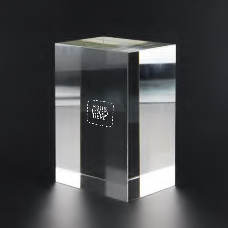 1286 mm Rectangular Crystal Award With Logo